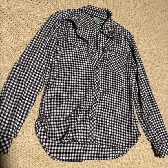 C & C California SZ S Long Sleeves Black and White Gingham Button-Up Shirt - Picture 15 of 16